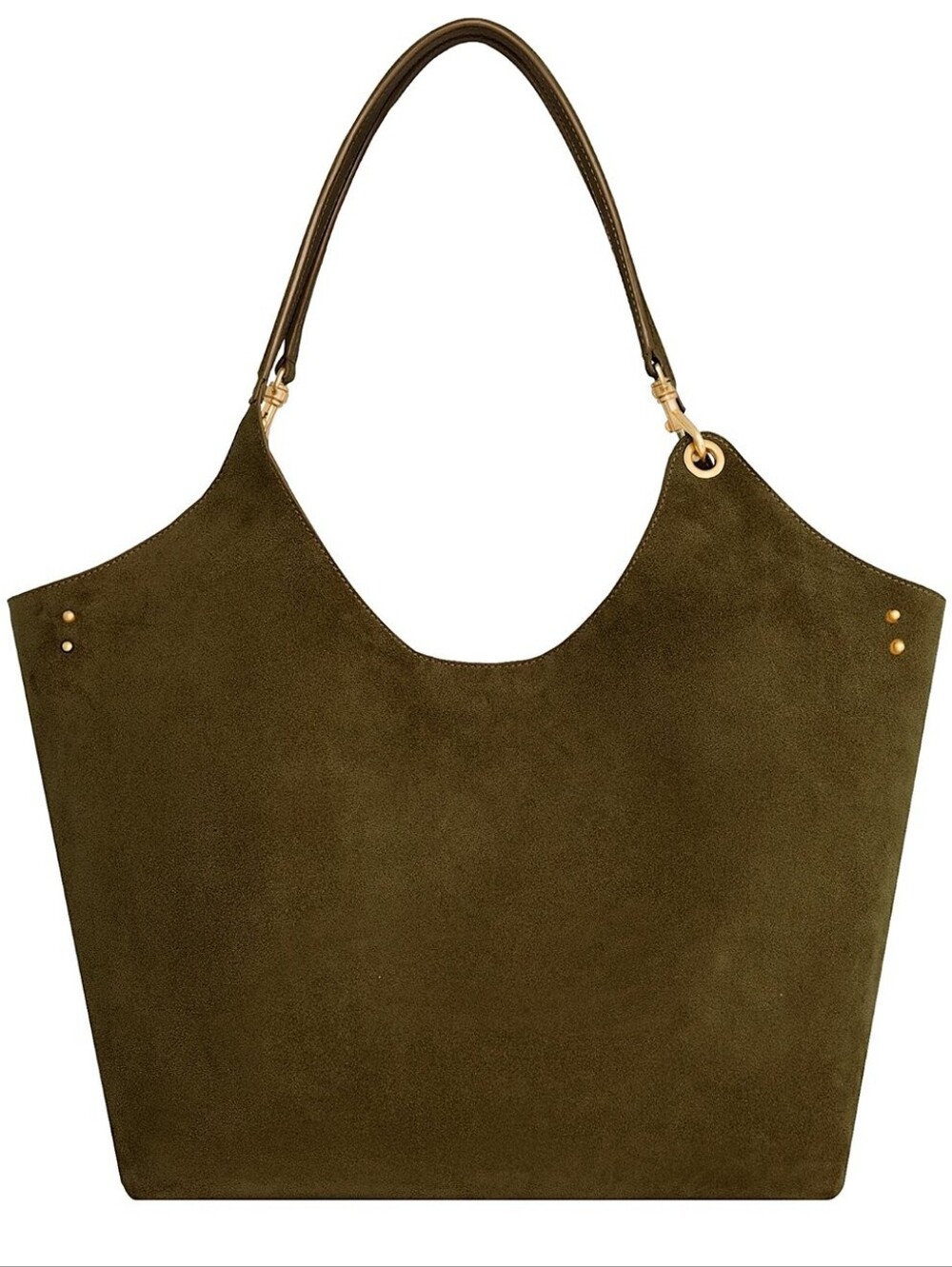 Rebecca Minkoff The Perfect Suede Leather Tote Handbag Oluve Green NWT